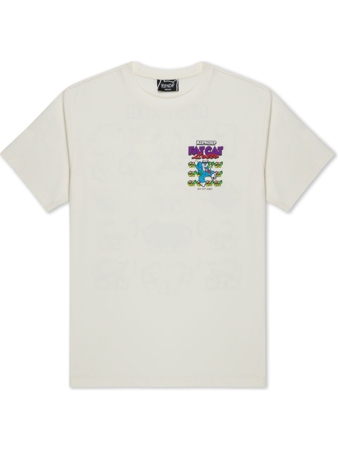 Imagem de: Camiseta RIPNDIP Fat Cat Cor Osso