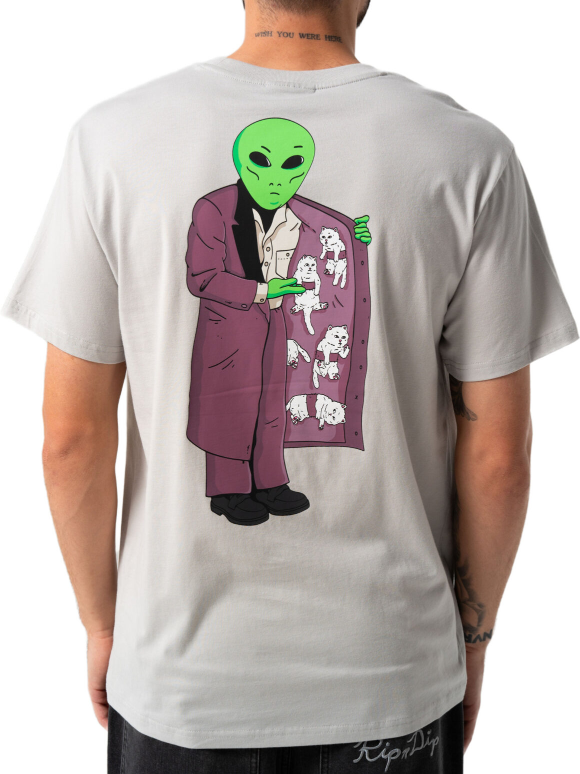 Imagem de: Camiseta RIPNDIP For Sale Pocket Cinza