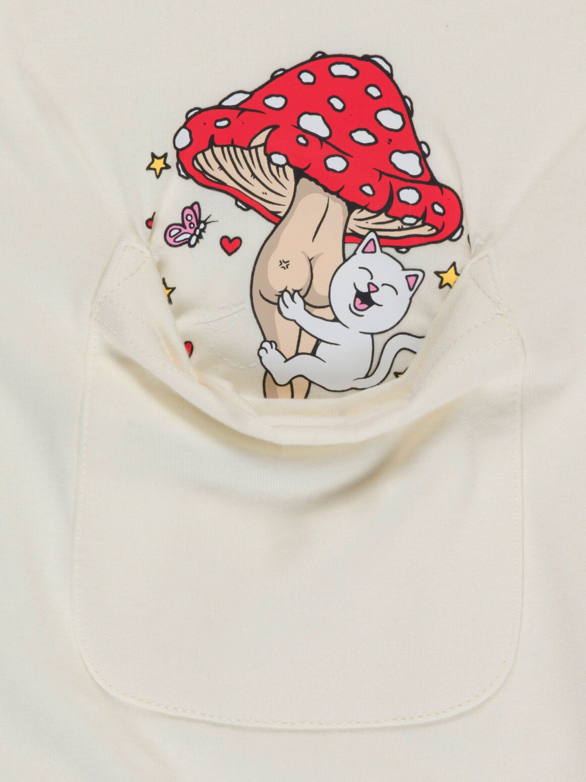 Imagem de: Camiseta RIPNDIP Funny Fungus Pocket Osso