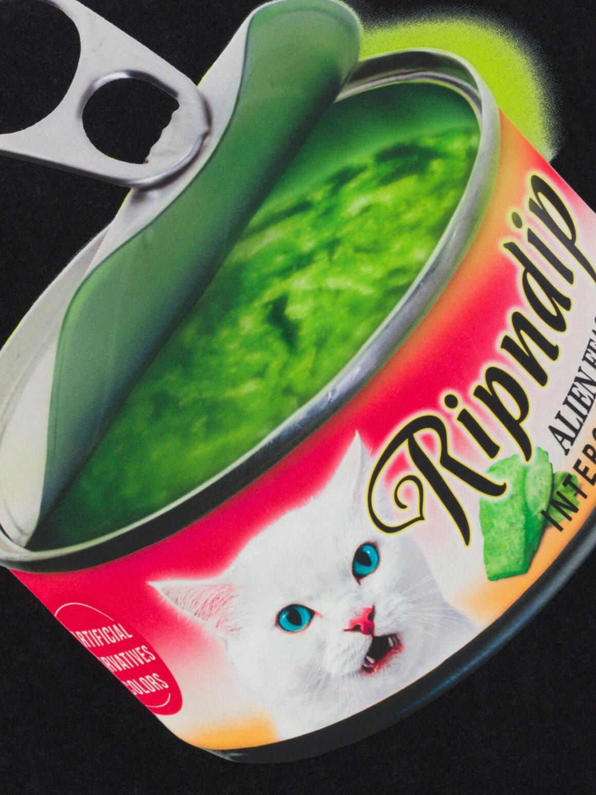 Imagem de: Camiseta RIPNDIP Gourmet Cat Food Preto Estonado