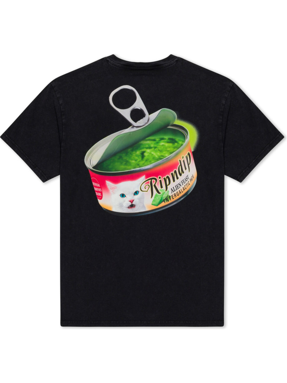 Imagem de: Camiseta RIPNDIP Gourmet Cat Food Preto Estonado
