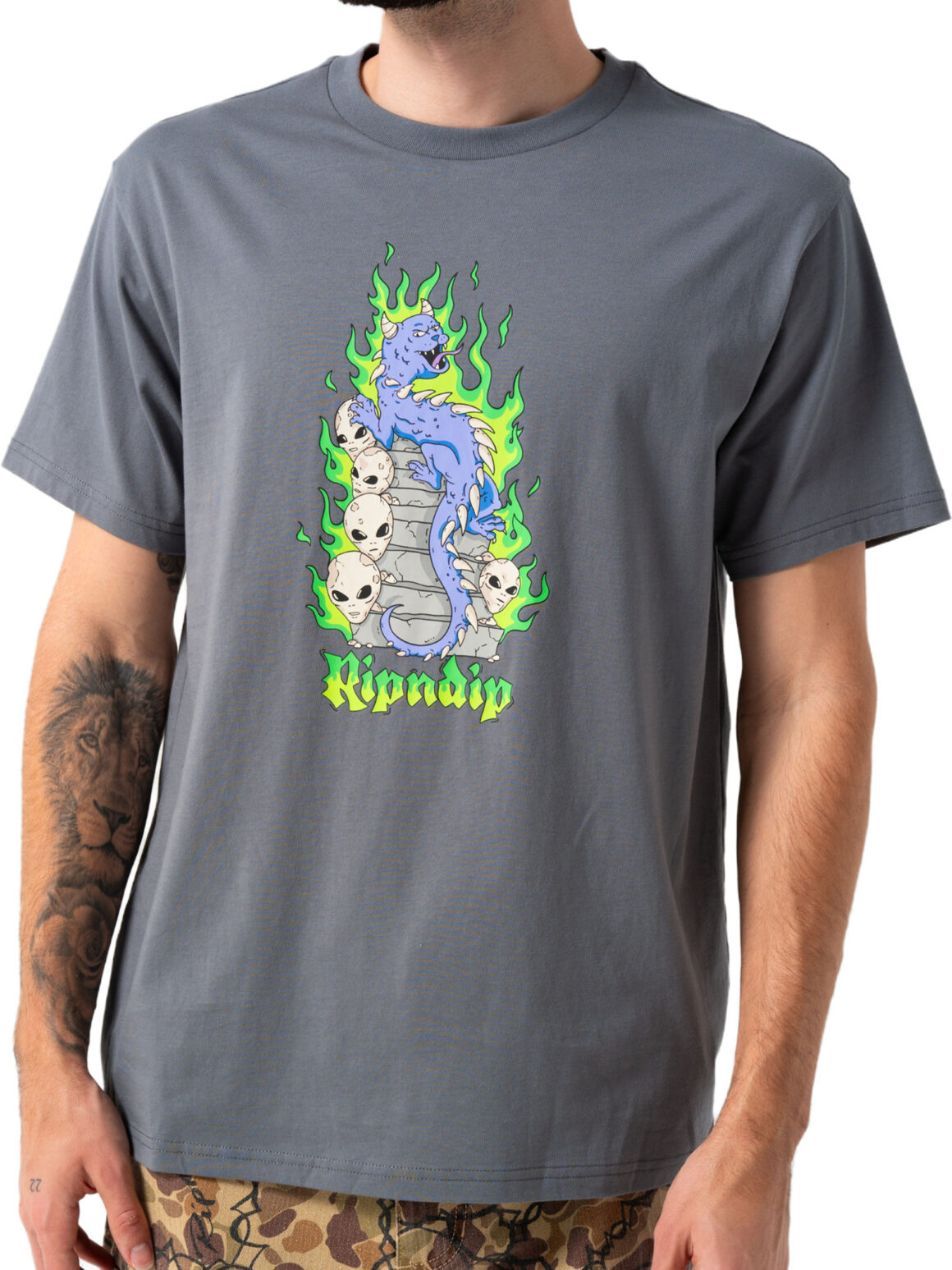 Imagem de: Camiseta RIPNDIP Horntail Cinza Escuro