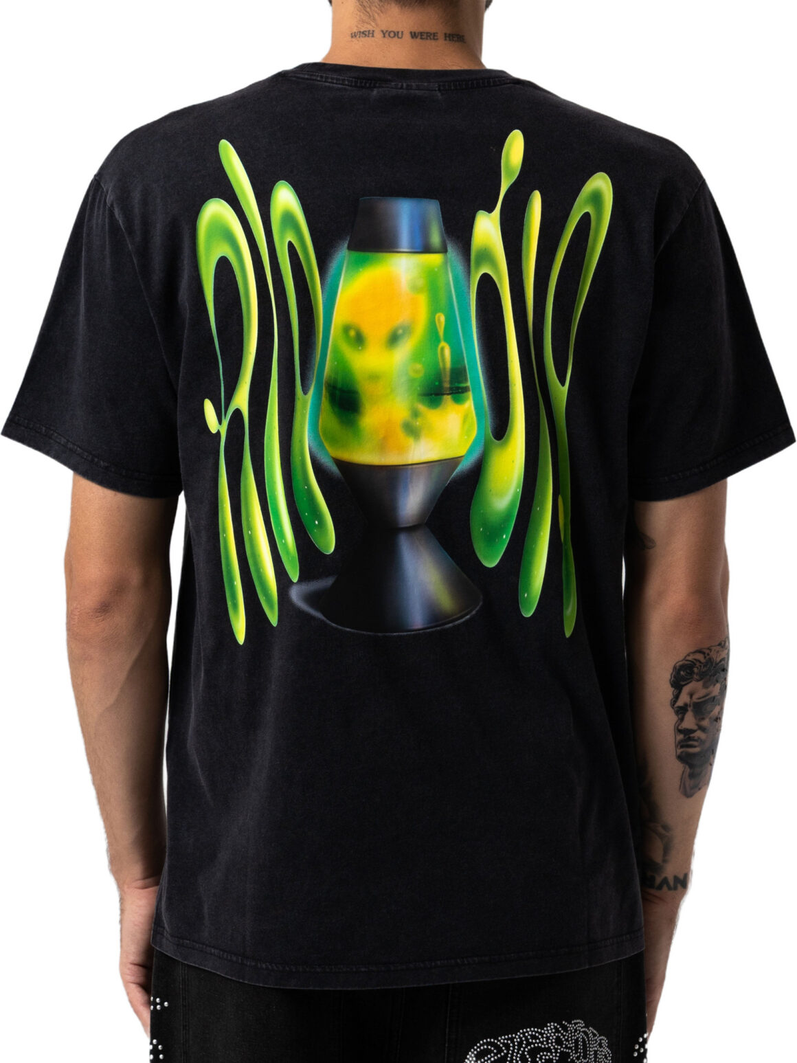 Imagem de: Camiseta RIPNDIP Lava Lamp Preto Lavagem Vintage