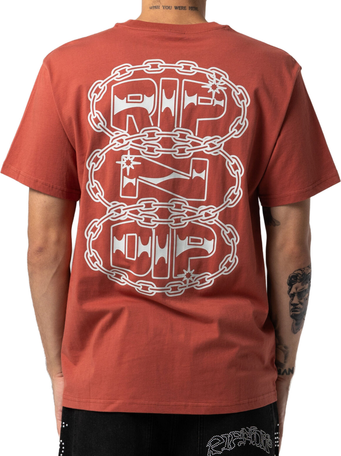 Imagem de: Camiseta RIPNDIP Linked Up Laranja Queimado