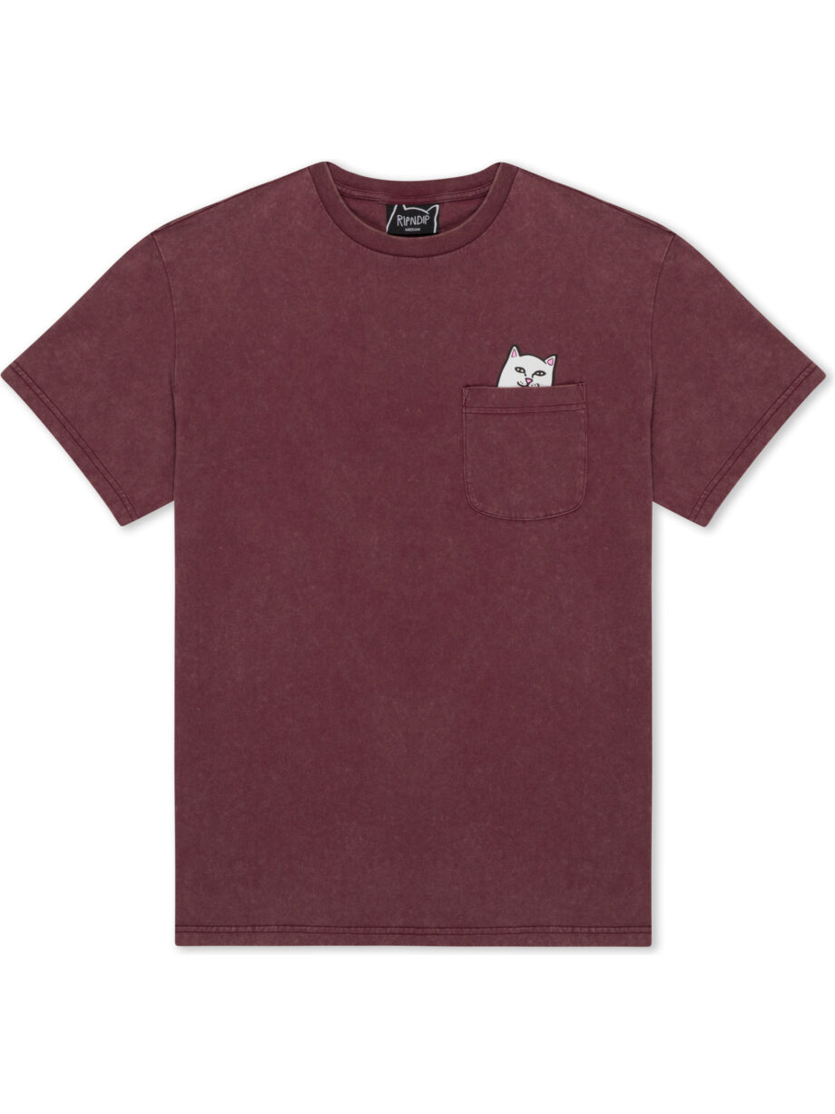 Imagem de: Camiseta RIPNDIP Lord Nermal Bolso Bordô Vintage