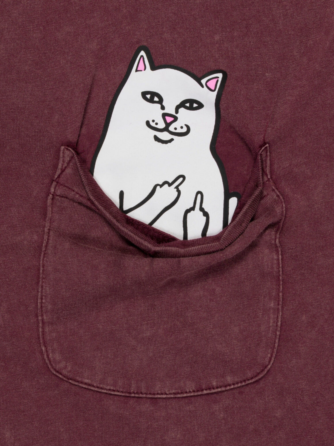 Imagem de: Camiseta RIPNDIP Lord Nermal Bolso Bordô Vintage