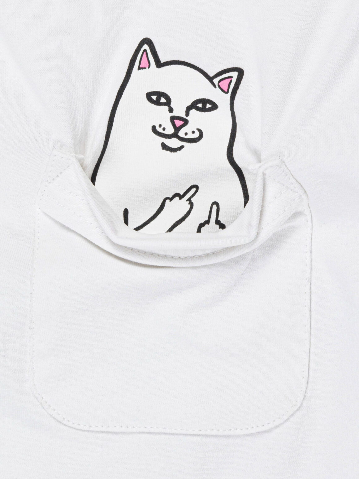 Imagem de: Camiseta RIPNDIP Lord Nermal Pocket Branca