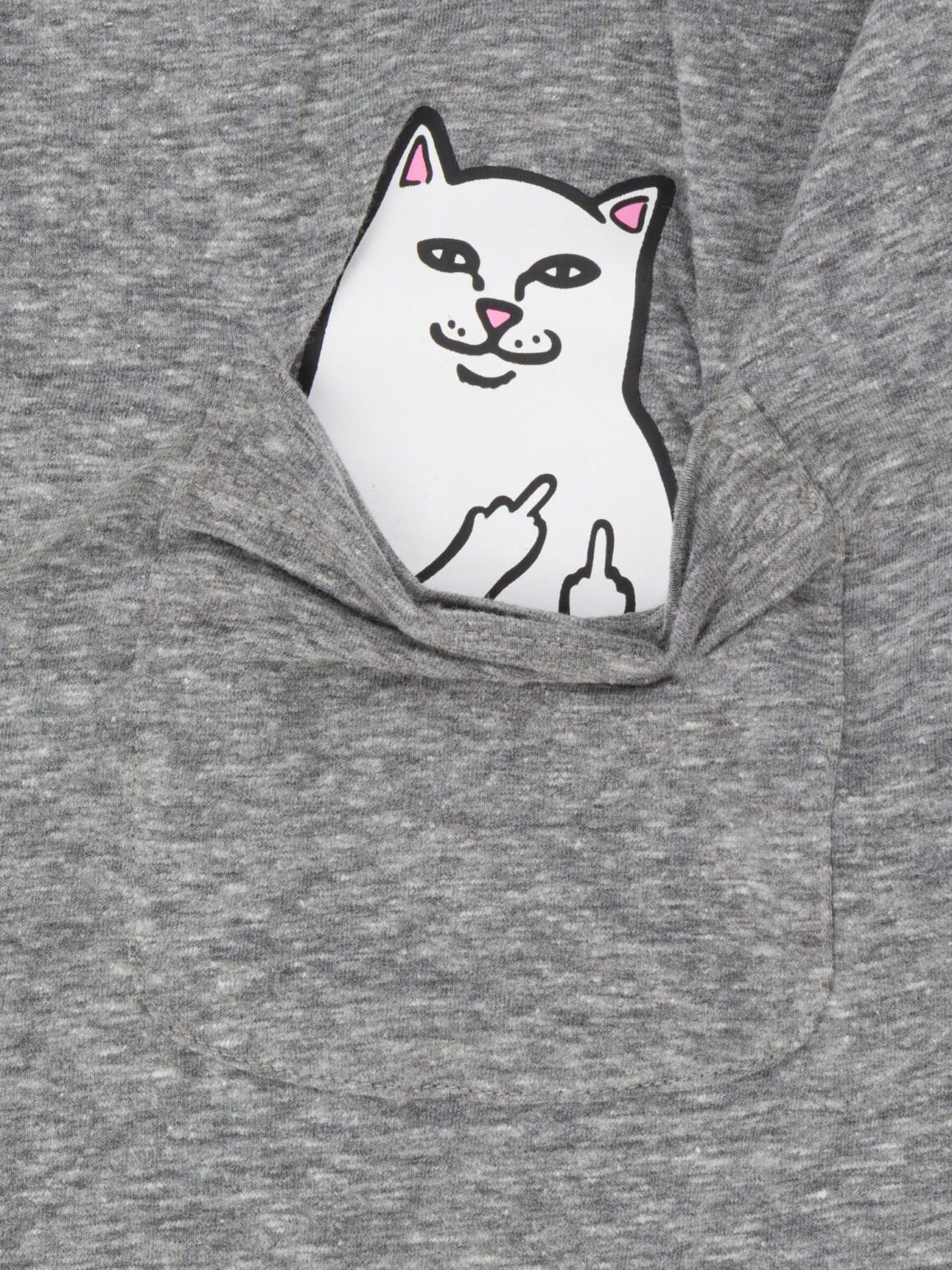 Imagem de: Camiseta RIPNDIP Lord Nermal Pocket Cinza Mescla