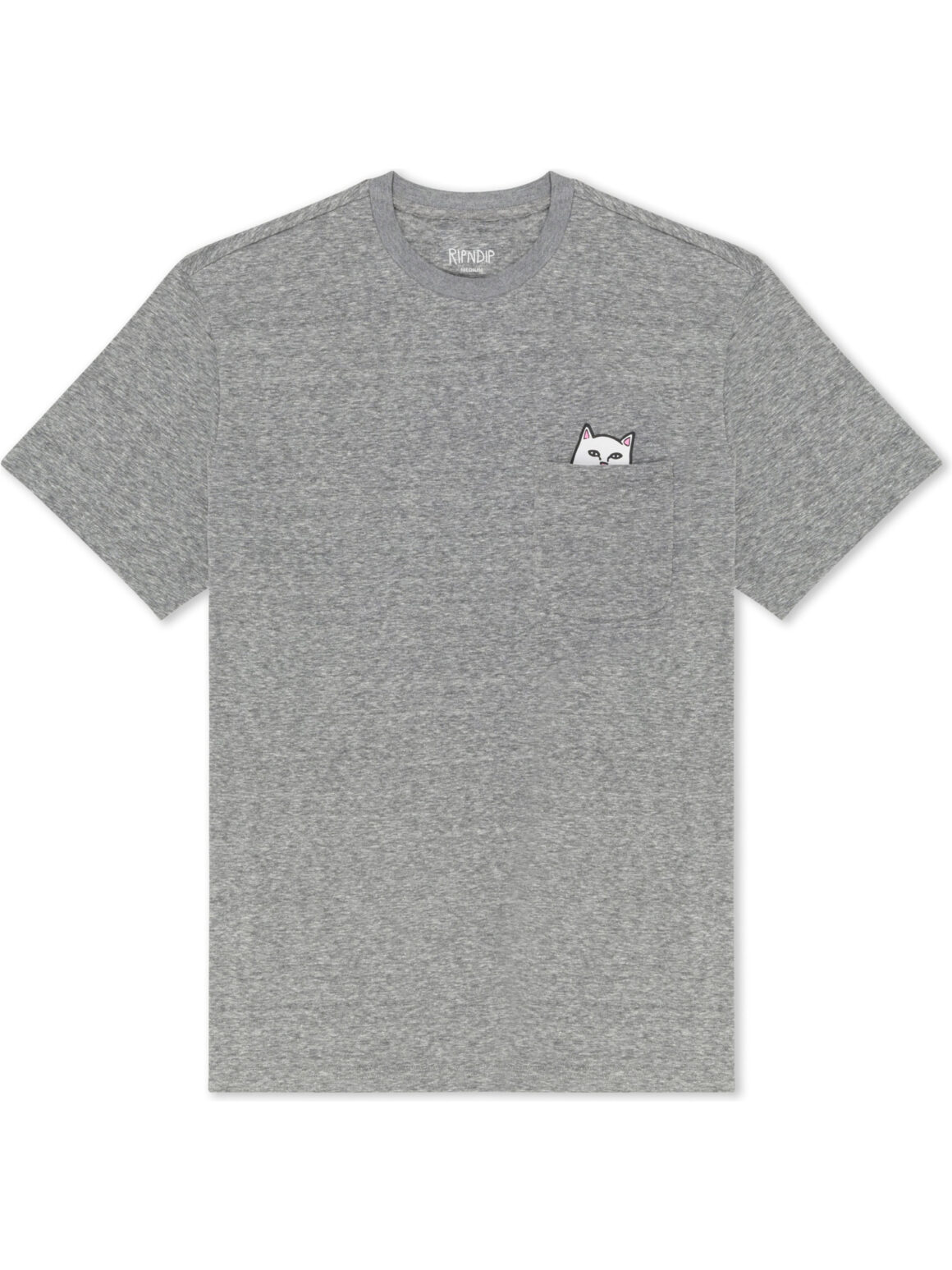 Imagem de: Camiseta RIPNDIP Lord Nermal Pocket Cinza Mescla