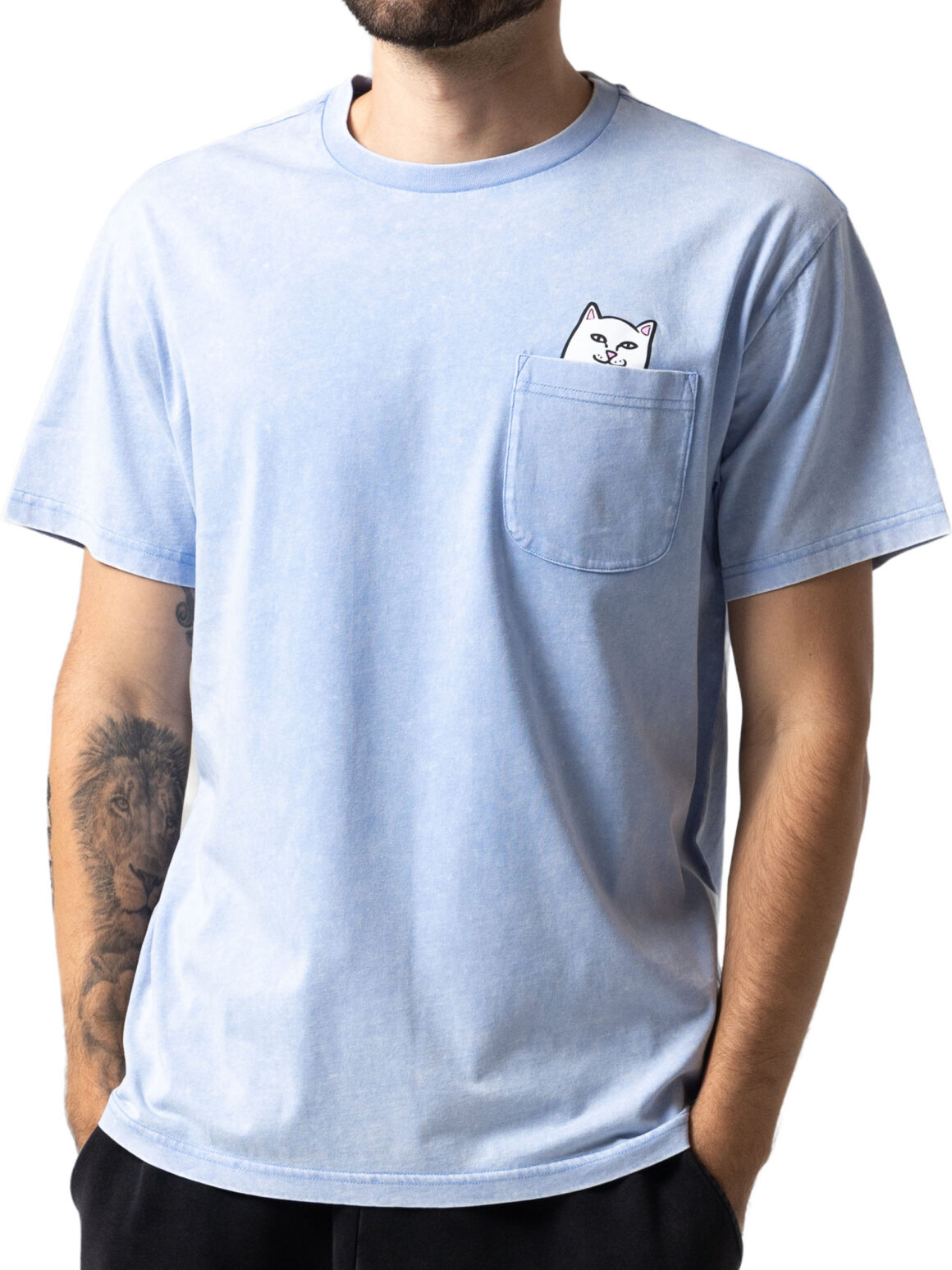 Imagem de: Camiseta RIPNDIP Lord Nermal Pocket Tee Azul Vintage