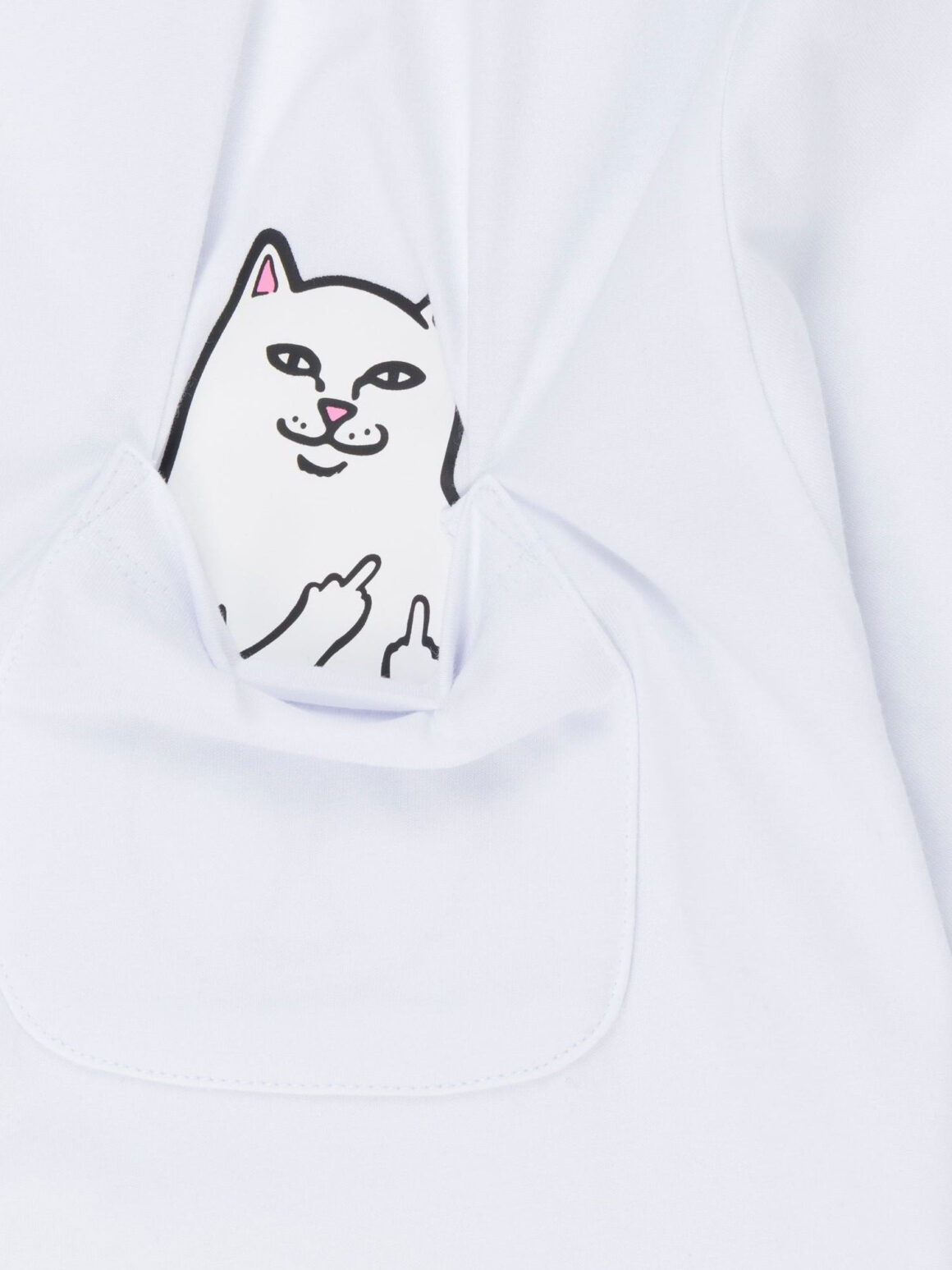 Imagem de: Camiseta RIPNDIP Lord Nermal Pocket Tee Branca