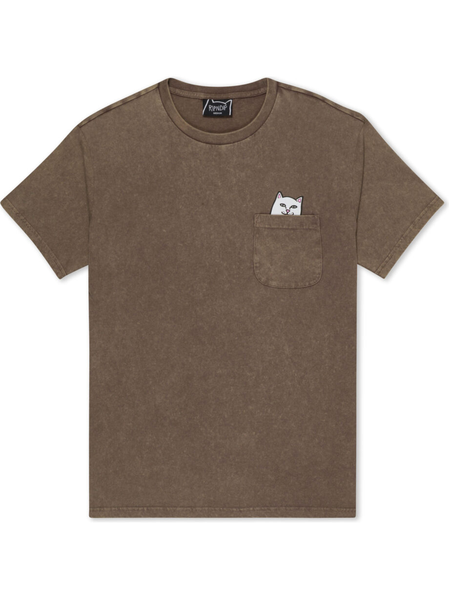 Imagem de: Camiseta RIPNDIP Lord Nermal Pocket Tee Marrom Vintage