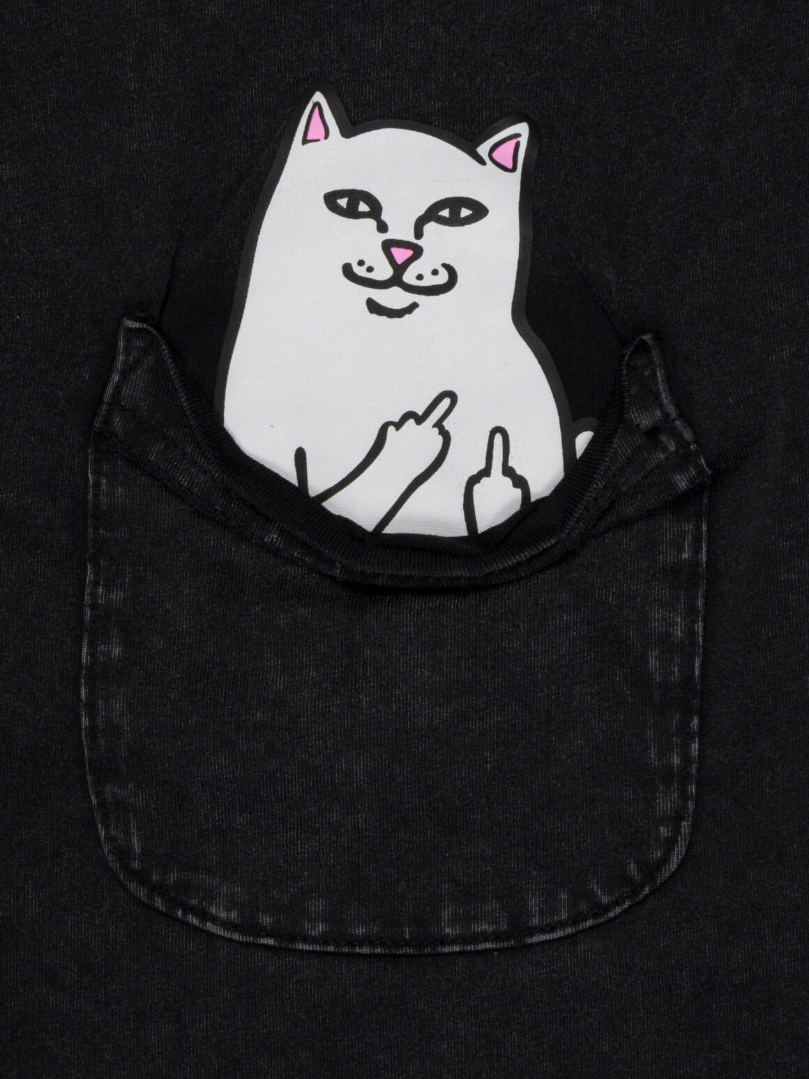 Imagem de: Camiseta RIPNDIP Lord Nermal Pocket Tee Preto Vintage