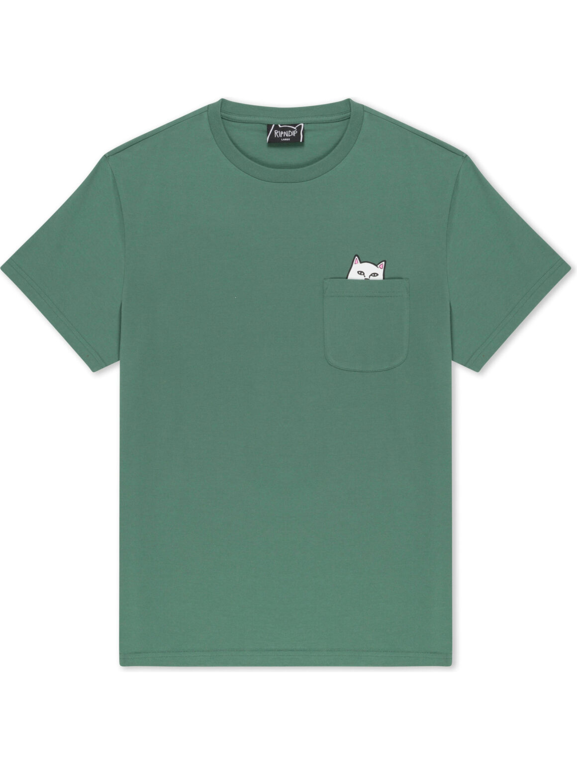 Imagem de: Camiseta RIPNDIP Lord Nermal Pocket Verde Oliva Escuro