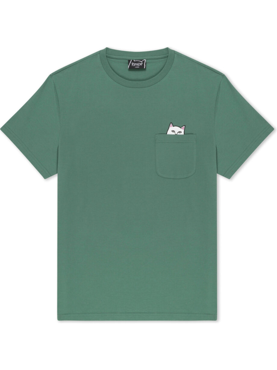 Imagem de: Camiseta RIPNDIP Lord Nermal Pocket Verde Oliva Escuro