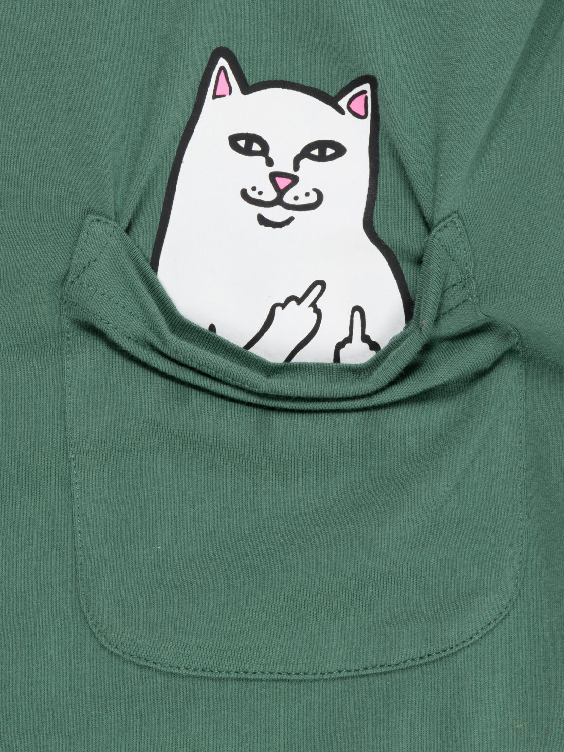 Imagem de: Camiseta RIPNDIP Lord Nermal Pocket Verde Oliva Escuro