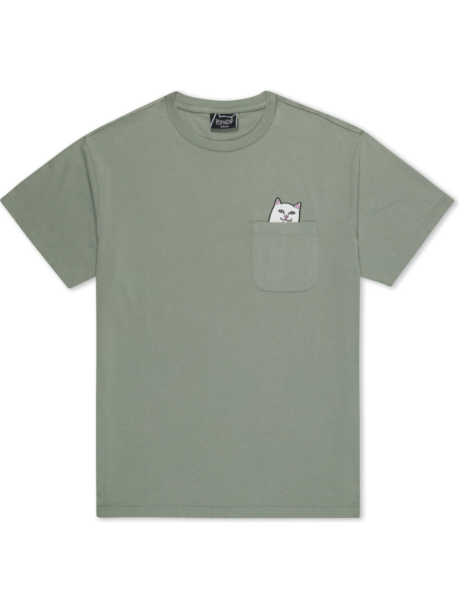 Imagem de: Camiseta RIPNDIP Lord Nermal Pocket Verde Sálvia
