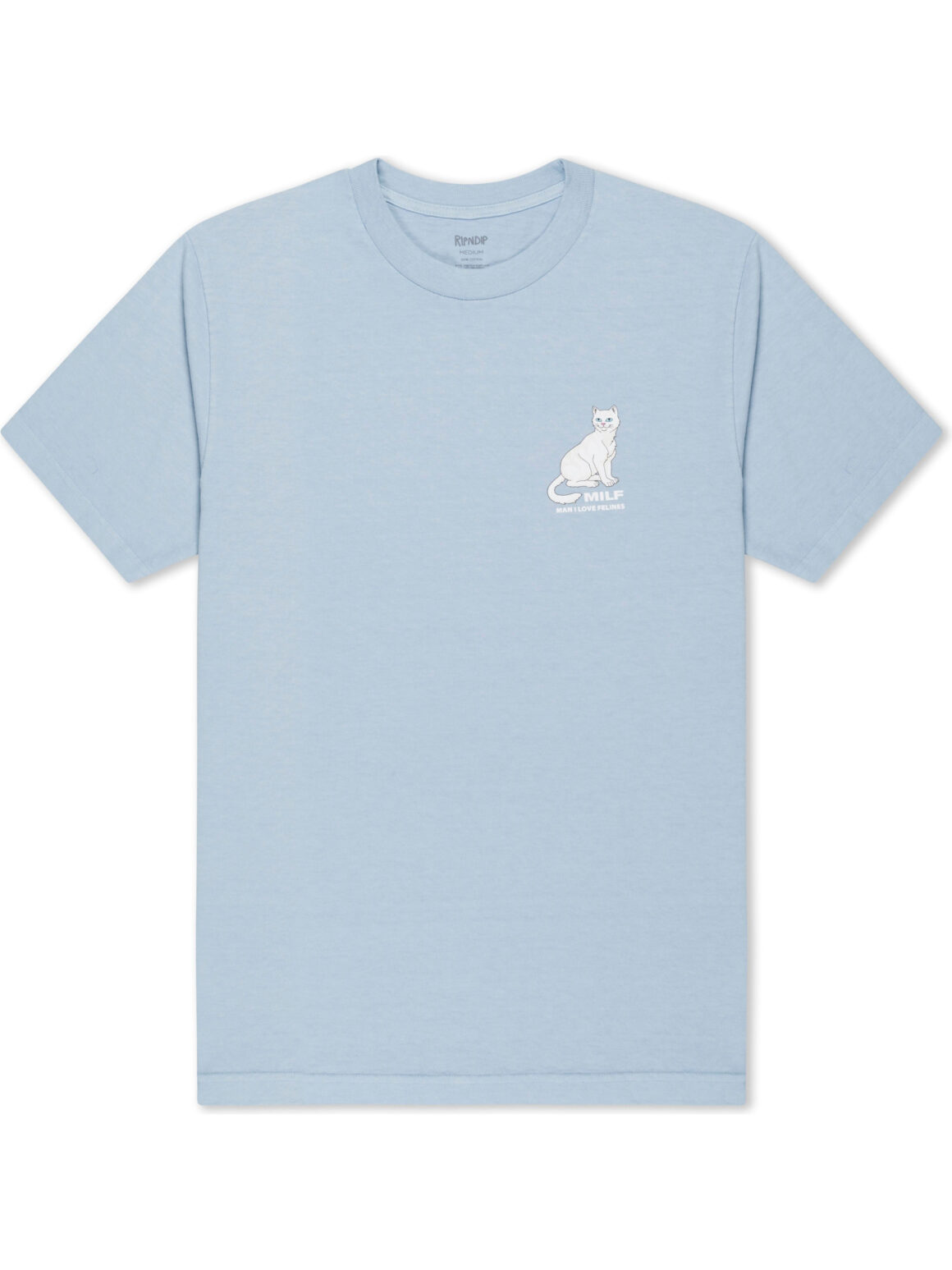 Imagem de: Camiseta RIPNDIP Man I Love Felines Azul Claro