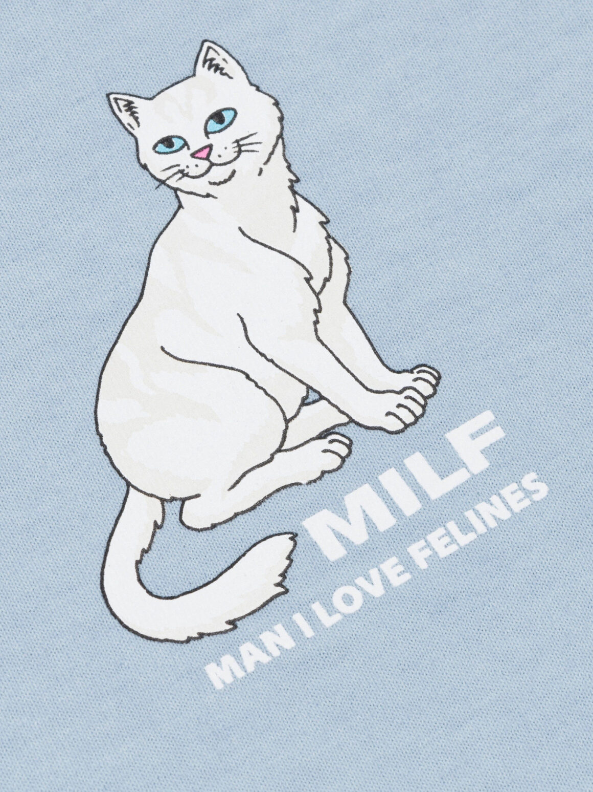 Imagem de: Camiseta RIPNDIP Man I Love Felines Azul Claro
