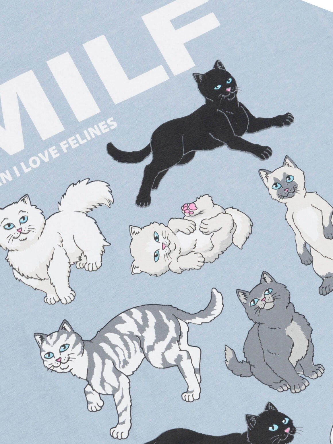 Imagem de: Camiseta RIPNDIP Man I Love Felines Azul Claro