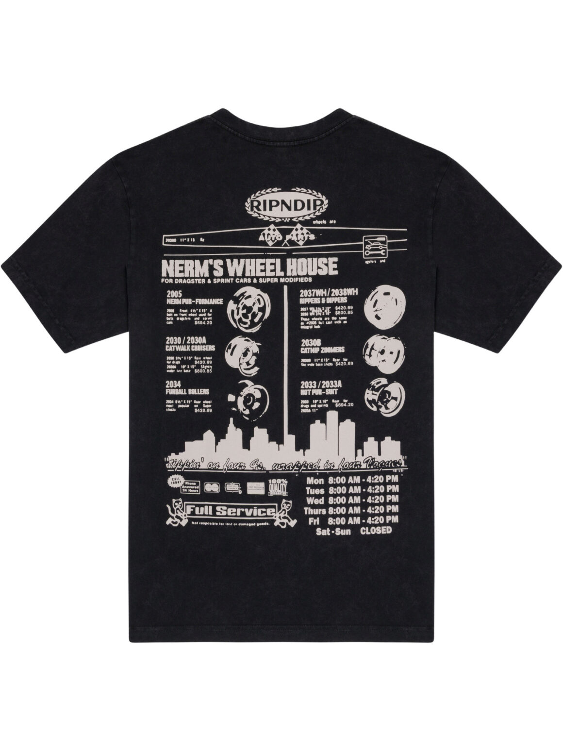 Imagem de: Camiseta RIPNDIP Nerm Wheels Preto Estonado