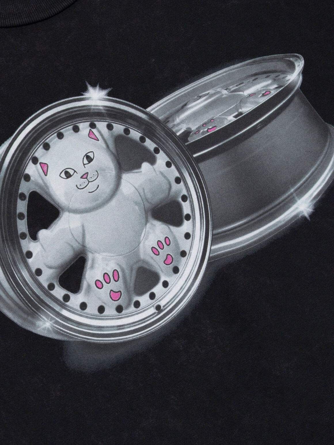 Imagem de: Camiseta RIPNDIP Nerm Wheels Preto Estonado