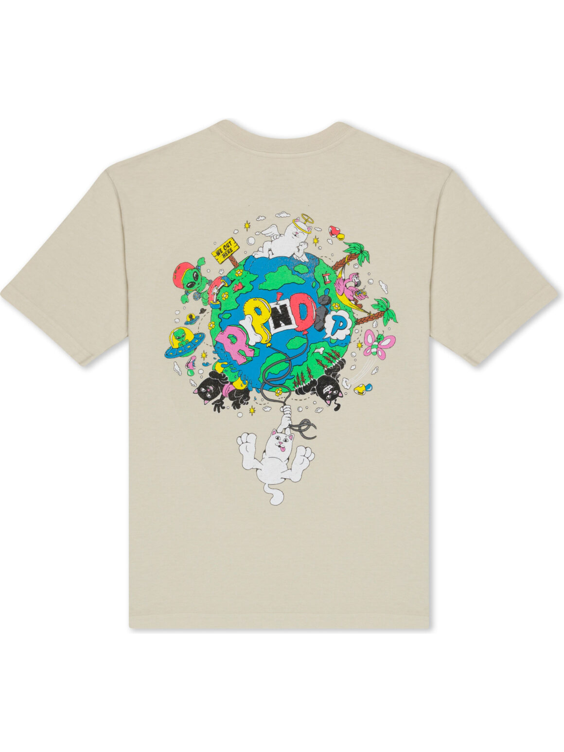 Imagem de: Camiseta RIPNDIP Nerm World Areia