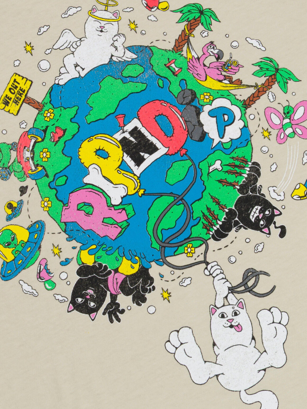 Imagem de: Camiseta RIPNDIP Nerm World Areia