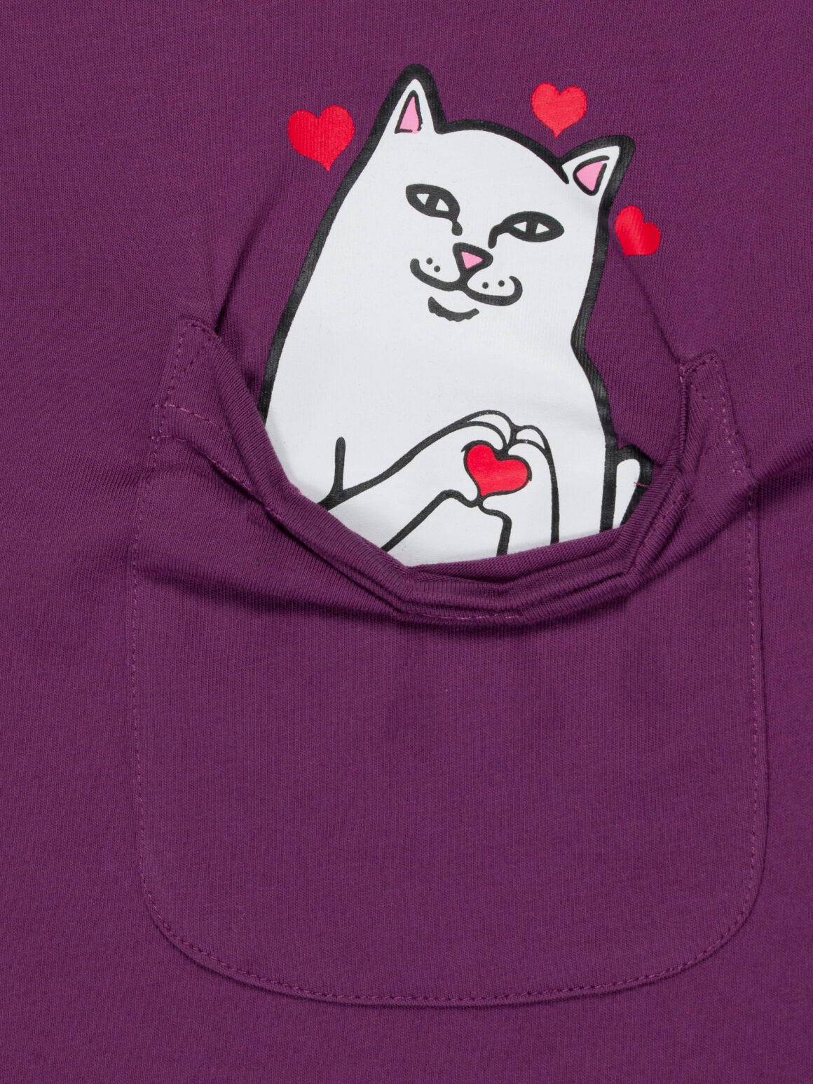 Imagem de: Camiseta Ripndip Nermal Loves Pocket Ameixa