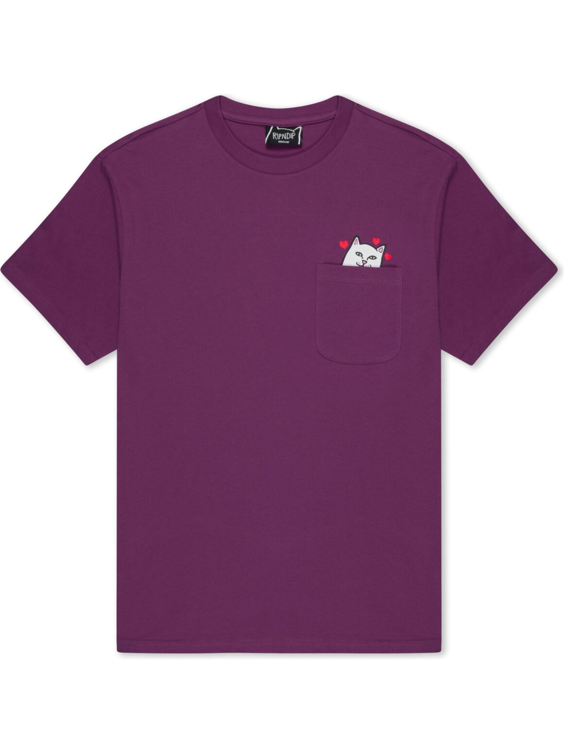 Imagem de: Camiseta Ripndip Nermal Loves Pocket Ameixa