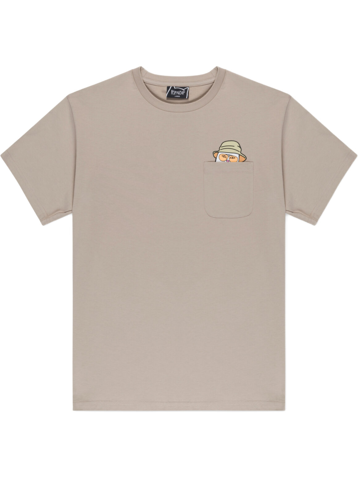 Imagem de: Camiseta RIPNDIP Nermal S Thompson Pocket Bege