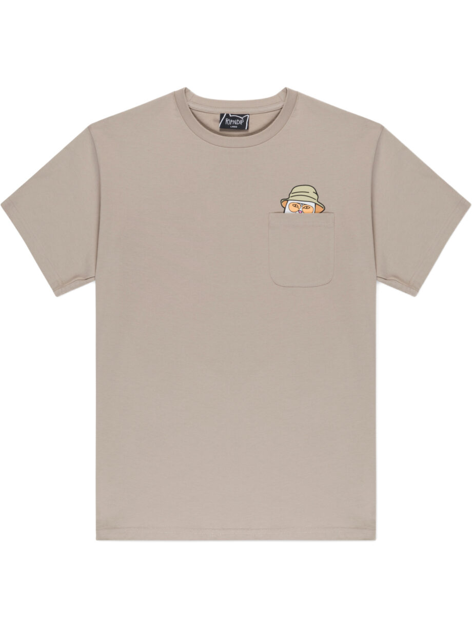 Imagem de: Camiseta RIPNDIP Nermal S Thompson Pocket Bege