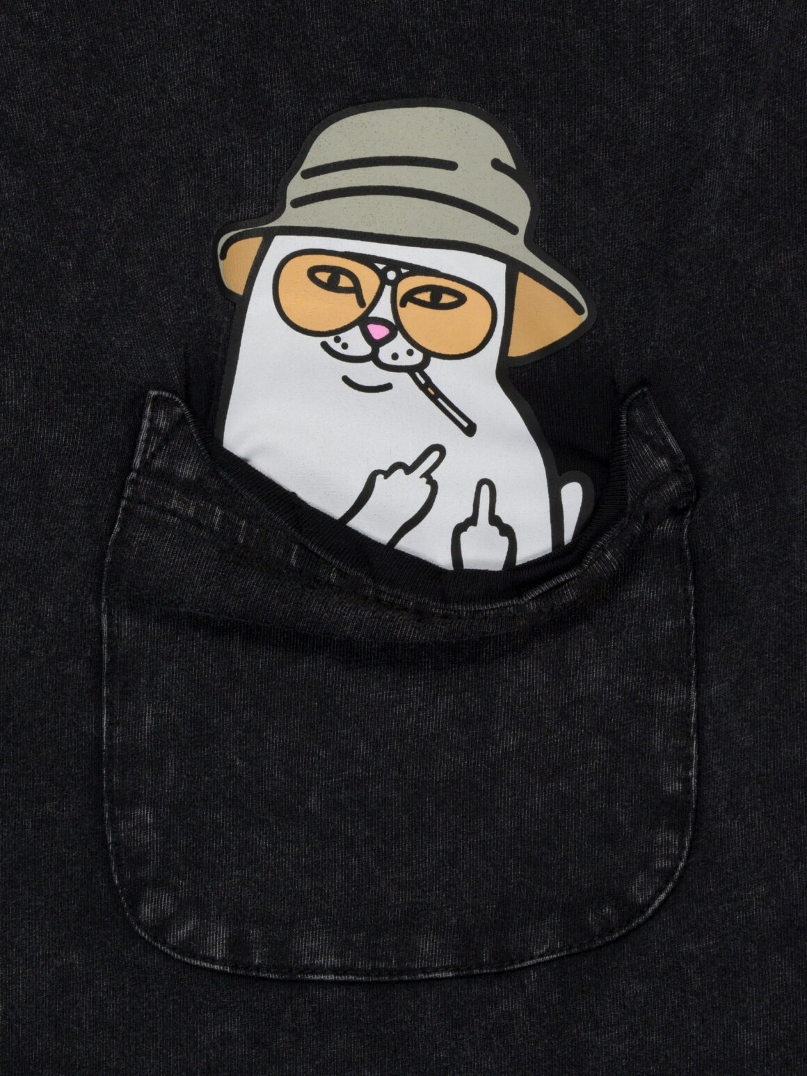 Imagem de: Camiseta RIPNDIP Nermal S Thompson Pocket Preto Mineral