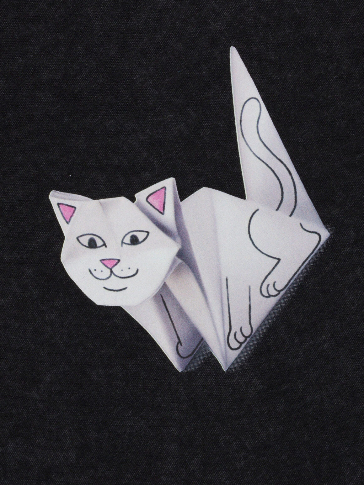 Imagem de: Camiseta RIPNDIP Origami Preta Lavagem Vintage