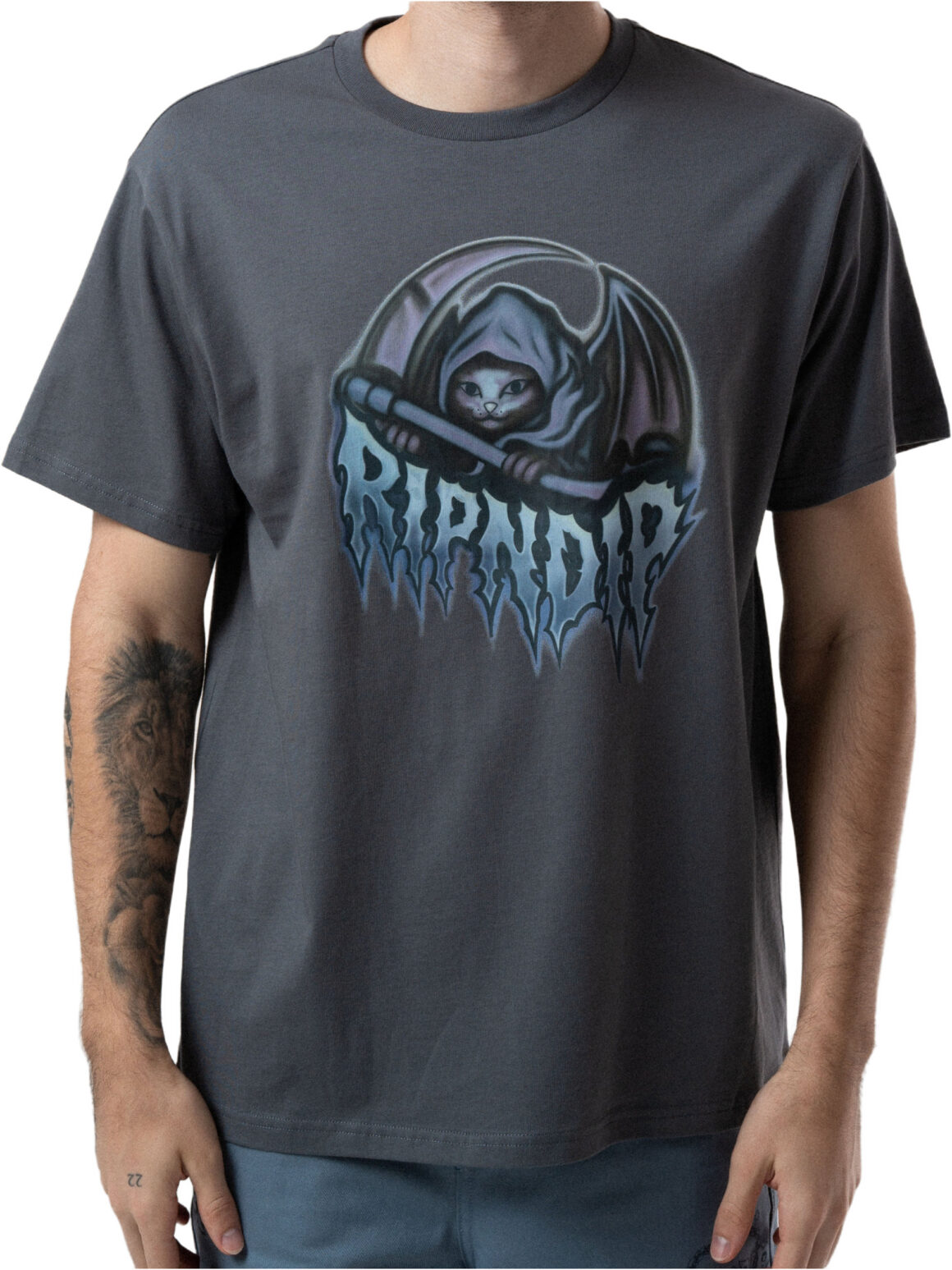 Imagem de: Camiseta Ripndip Out Of Time Cinza Chumbo
