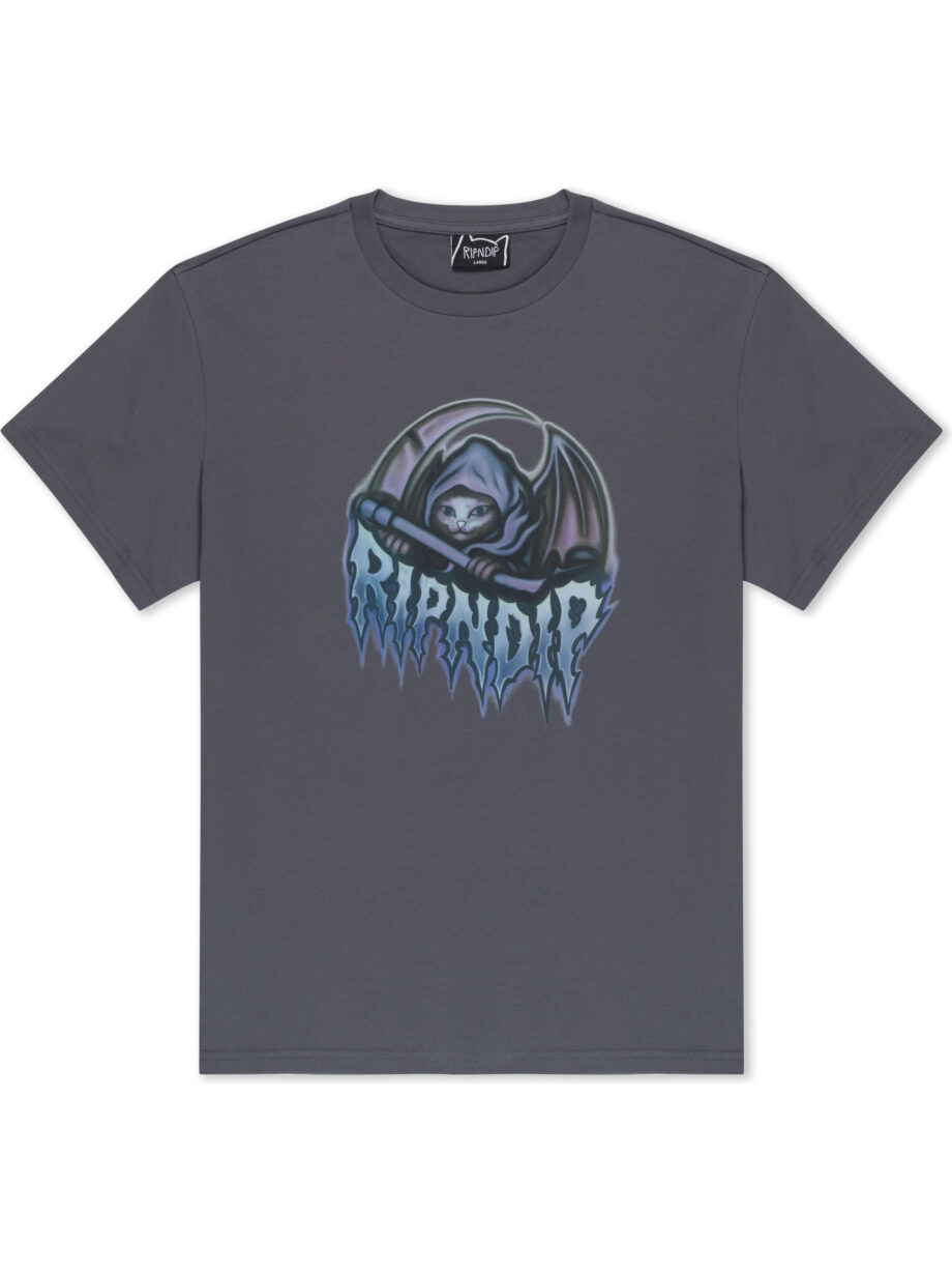 Imagem de: Camiseta Ripndip Out Of Time Cinza Chumbo