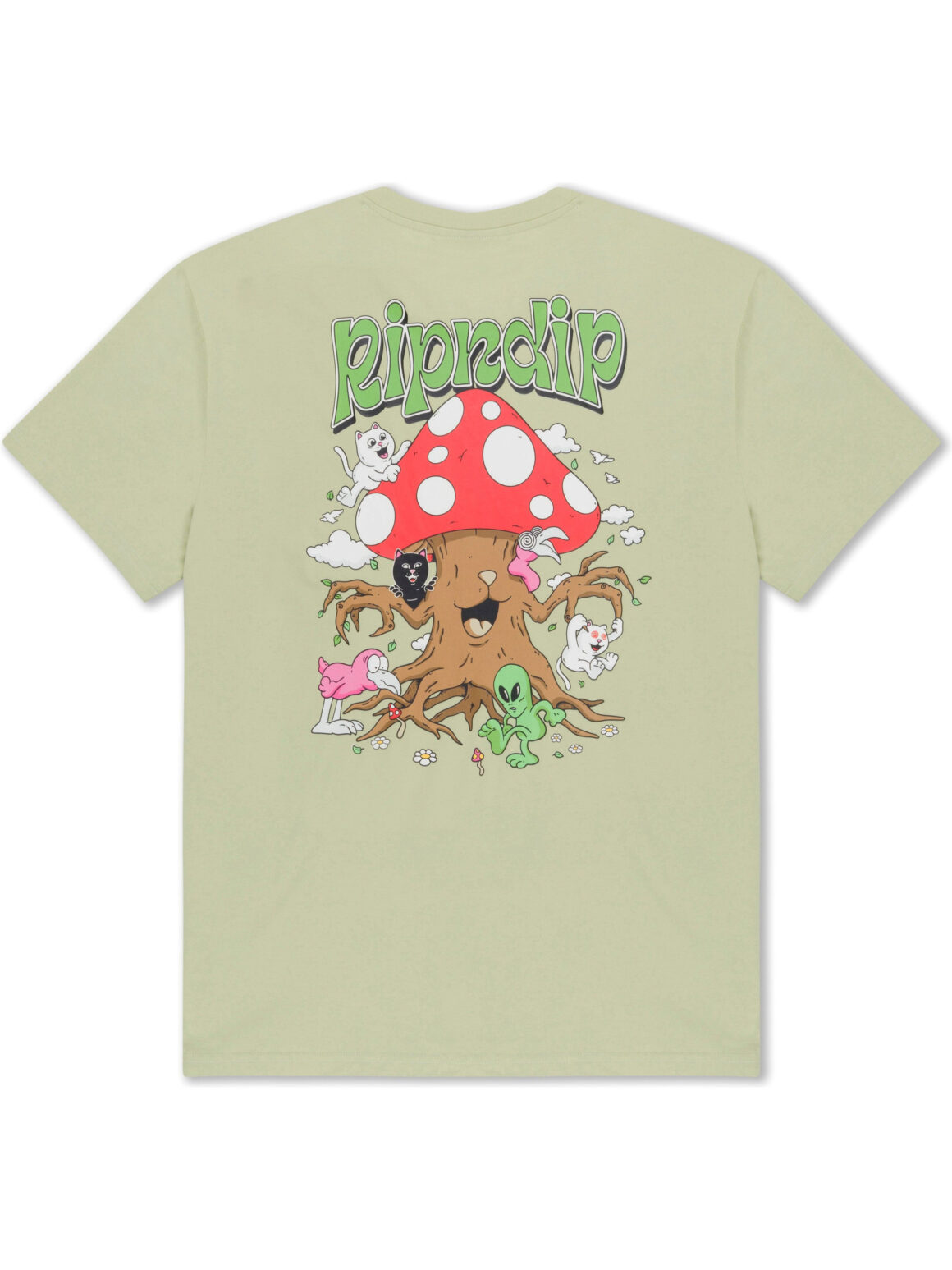 Imagem de: Camiseta RIPNDIP Playground Verde Musgo Claro