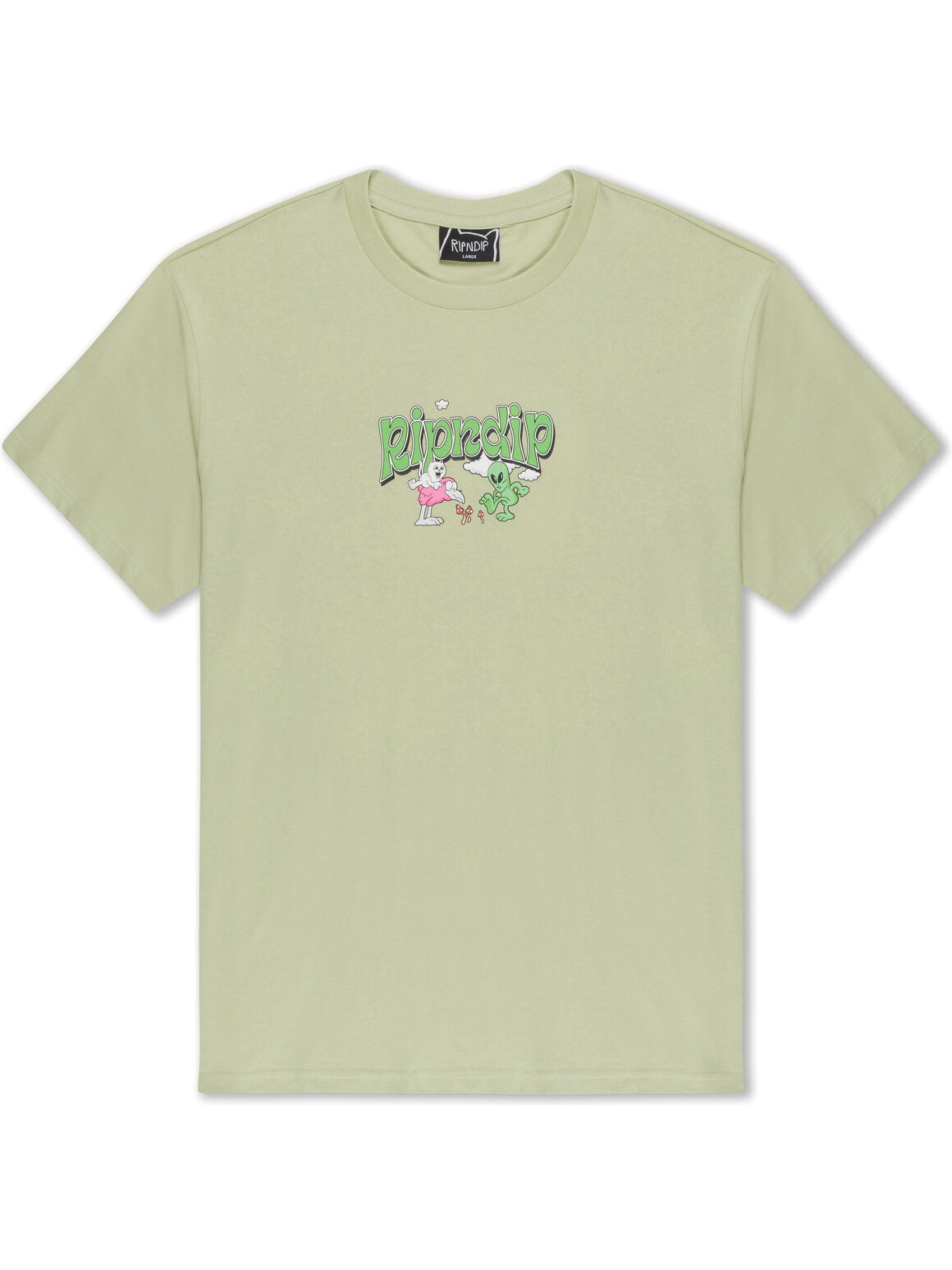 Imagem de: Camiseta RIPNDIP Playground Verde Musgo Claro