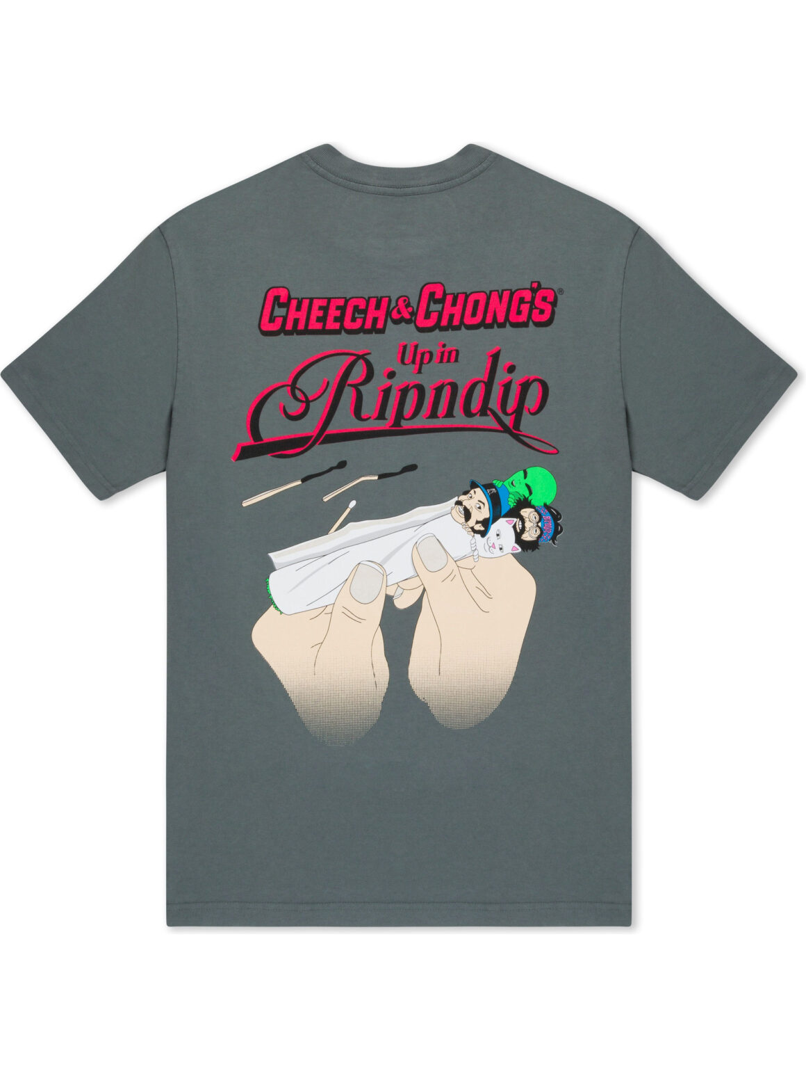 Imagem de: Camiseta Ripndip Roll Me Up Pocket Cinza Chumbo