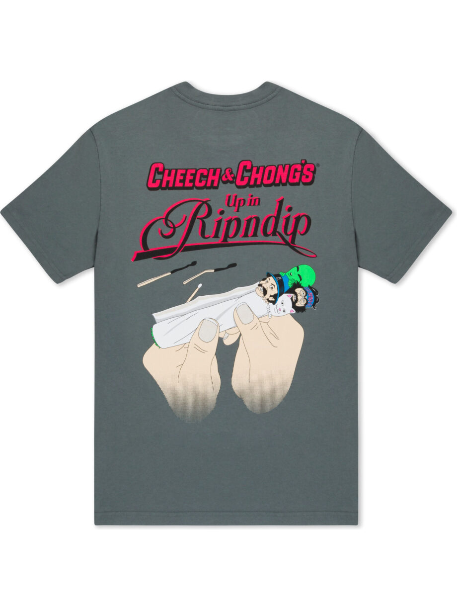 Imagem de: Camiseta Ripndip Roll Me Up Pocket Cinza Chumbo