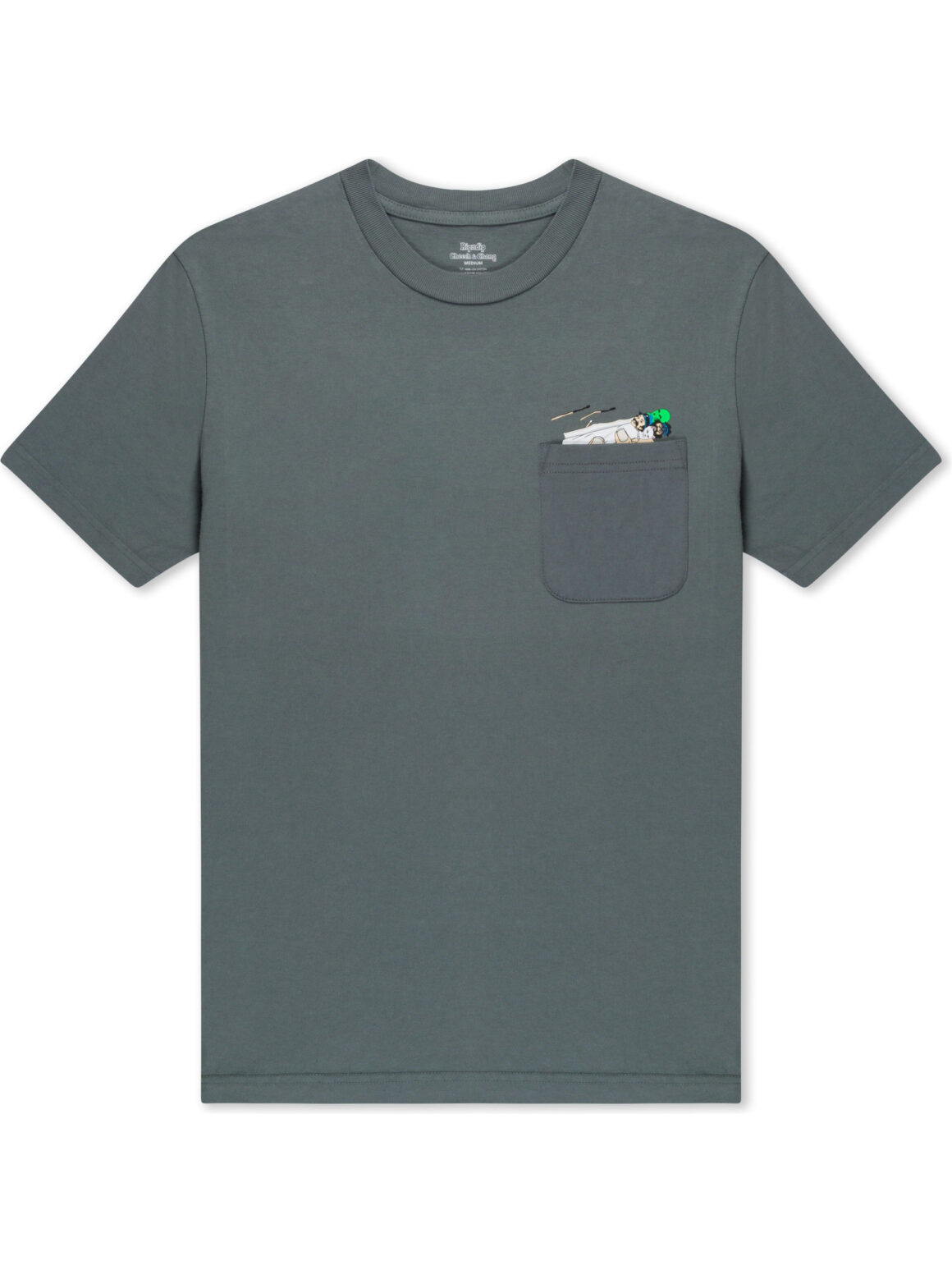 Imagem de: Camiseta Ripndip Roll Me Up Pocket Cinza Chumbo