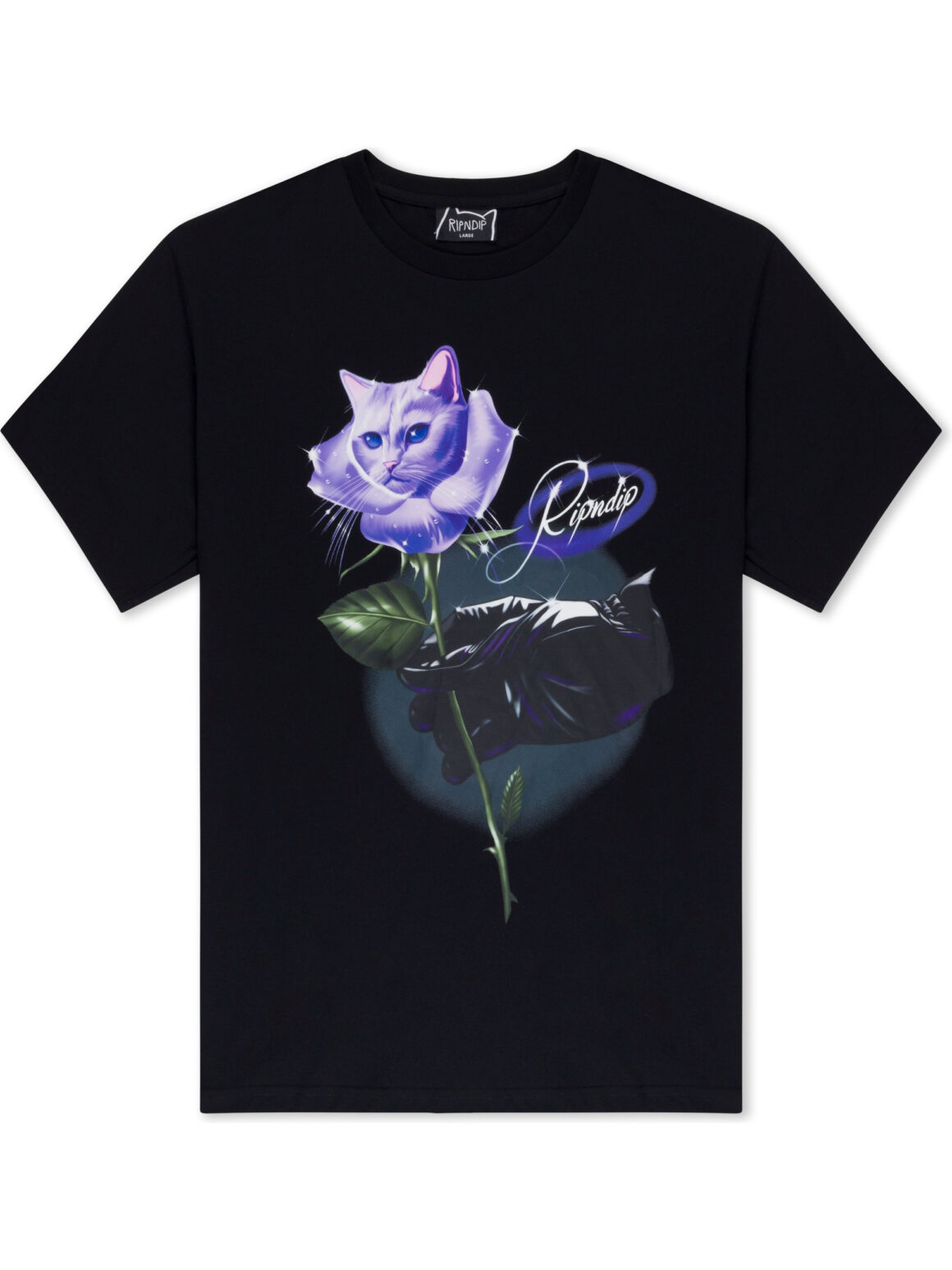 Imagem de: Camiseta RIPNDIP Rose Preta