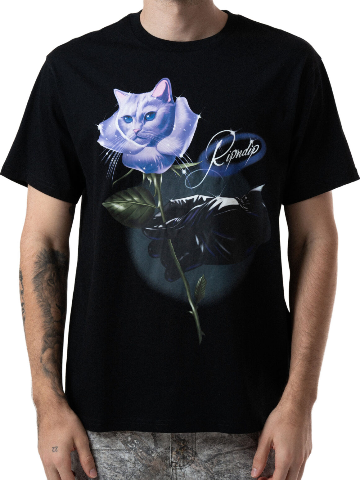 Imagem de: Camiseta RIPNDIP Rose Preta