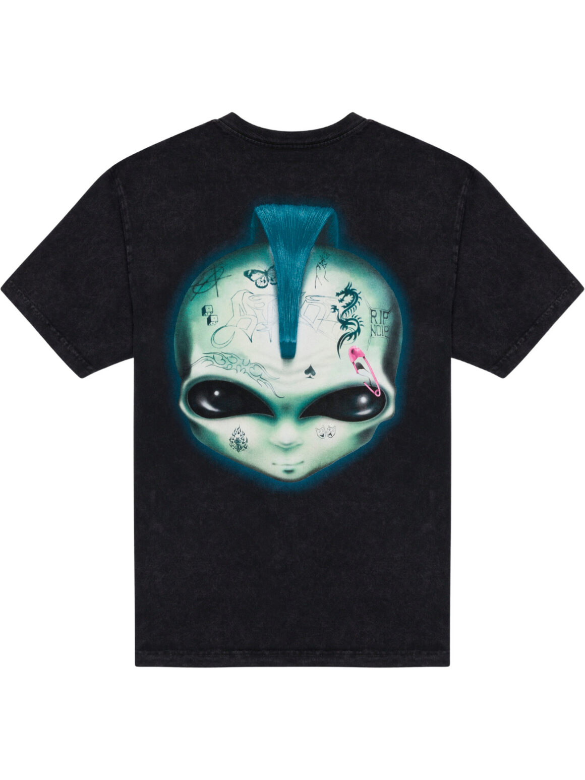 Imagem de: Camiseta RIPNDIP Squabble Up Preto Lavagem Vintage