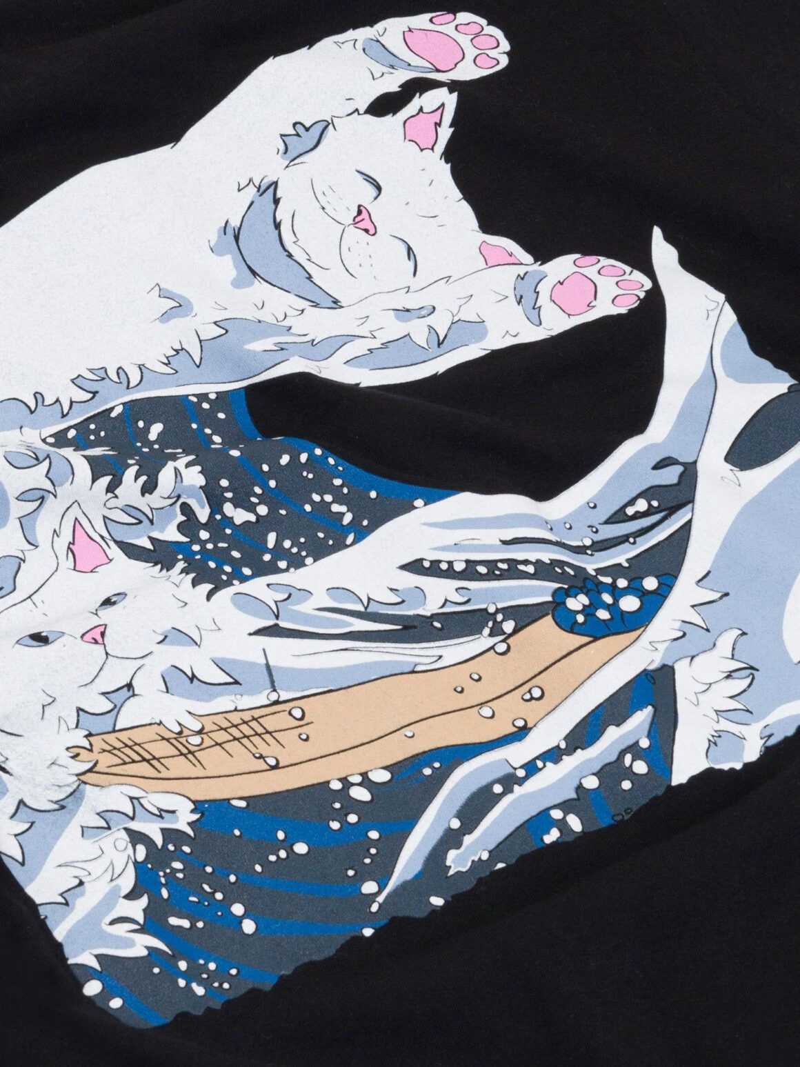 Imagem de: Camiseta RipNDip The Great Wave Of Nerm Preta