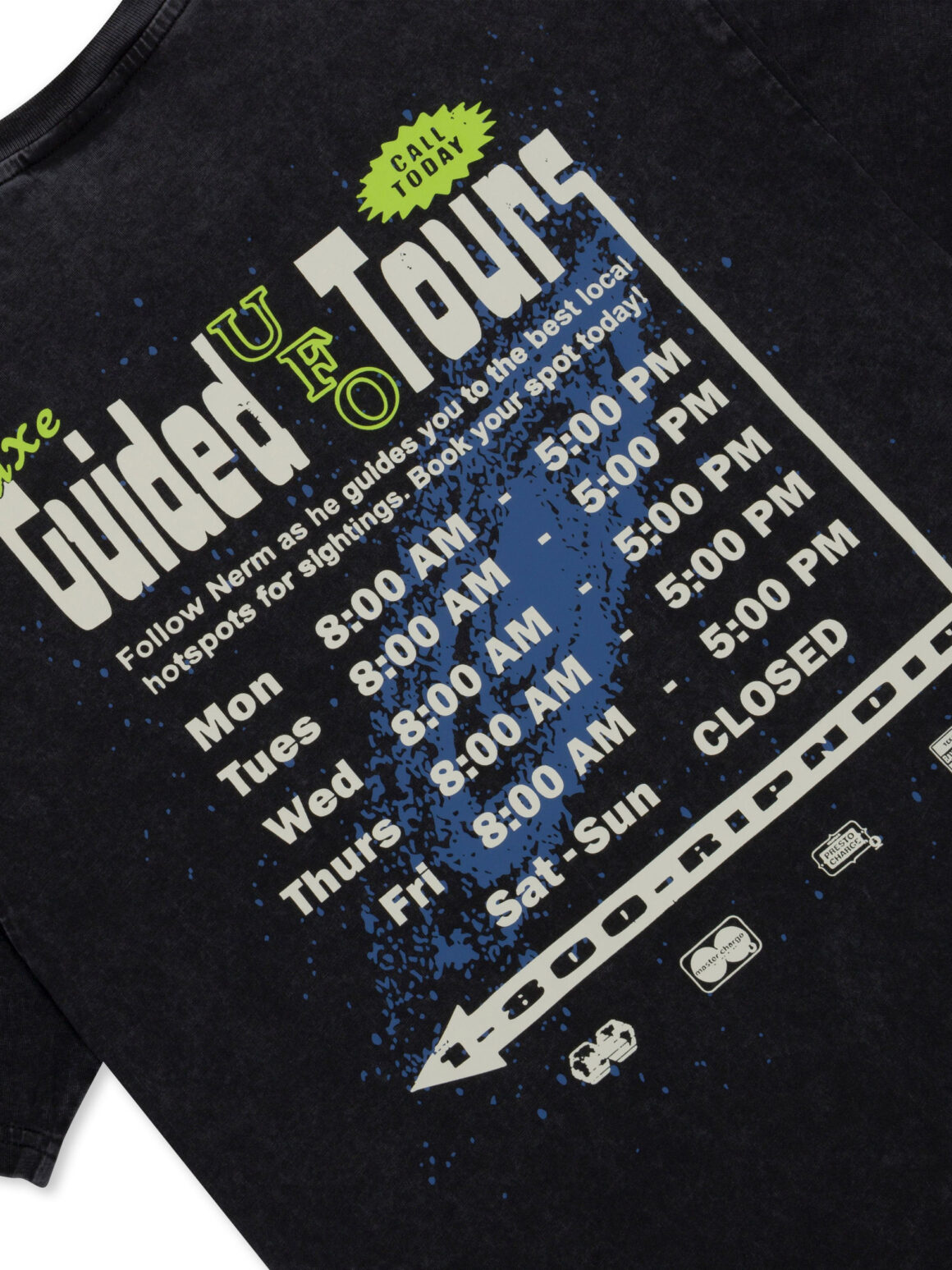 Imagem de: Camiseta Ripndip UFO Tours Preto Estonado