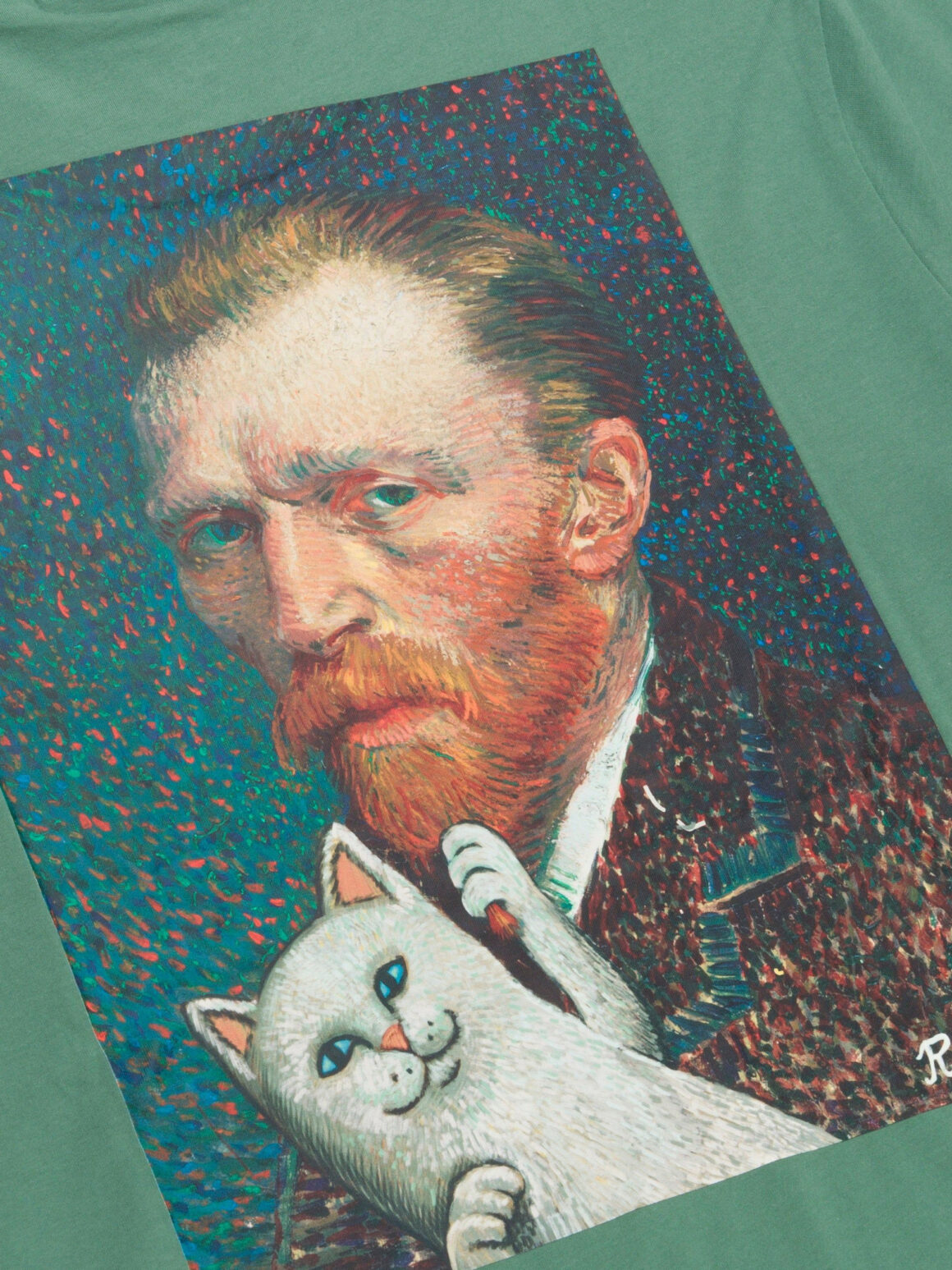 Imagem de: Camiseta RIPNDIP Van Nermal Verde Oliva