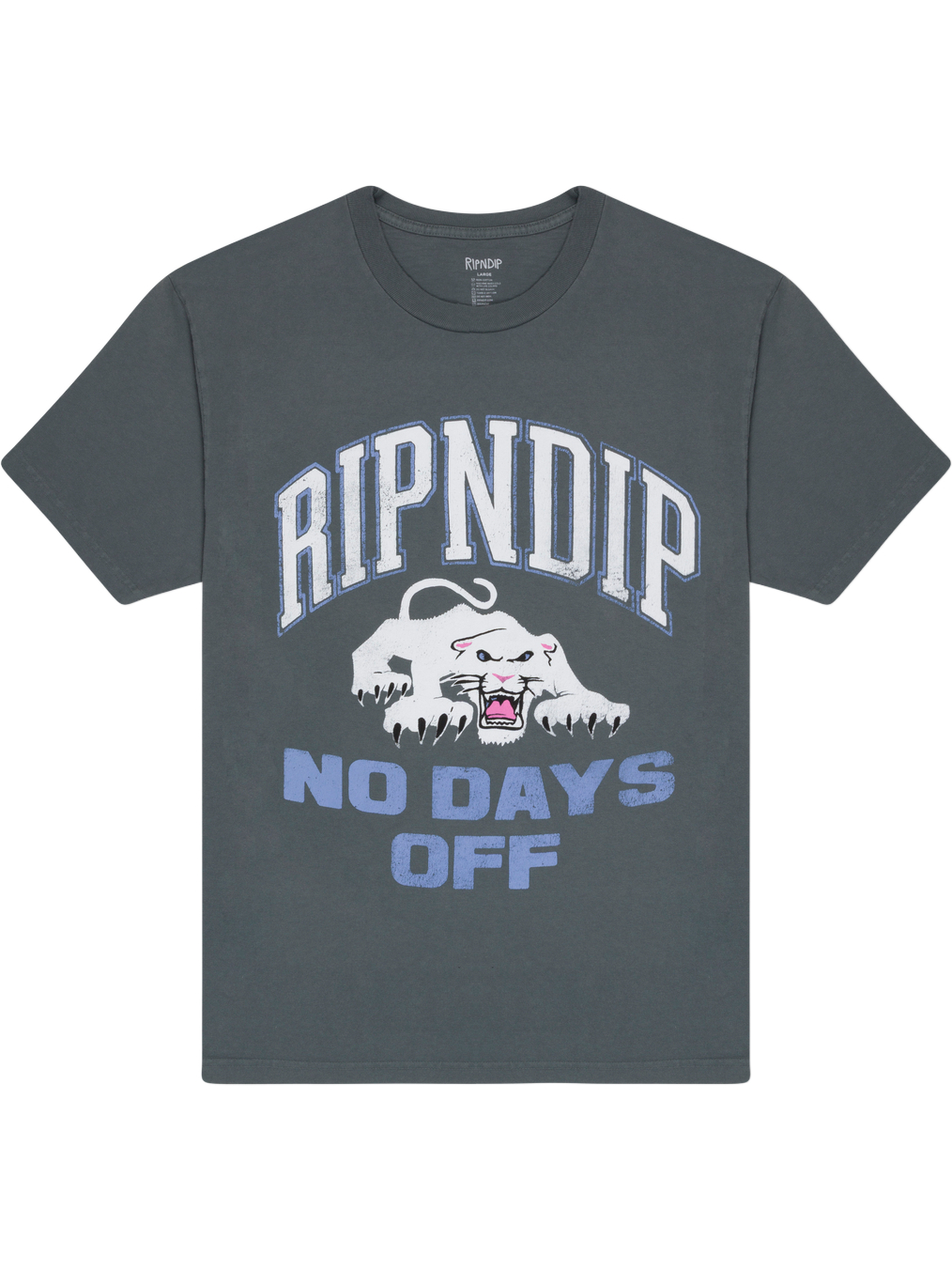 Imagem de: Camiseta RIPNDIP White Panther Cinza Escuro