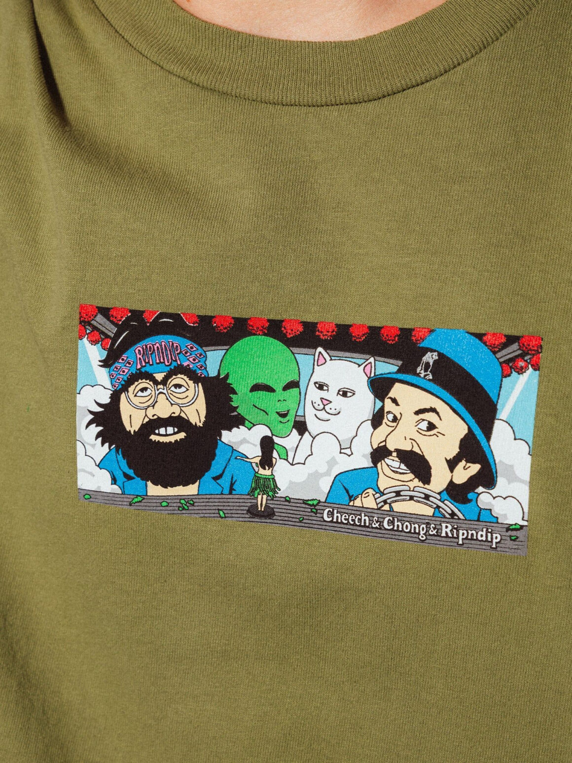 Imagem de: Camiseta RIPNDIP x Cheech & Chong Riders Verde Floresta Claro