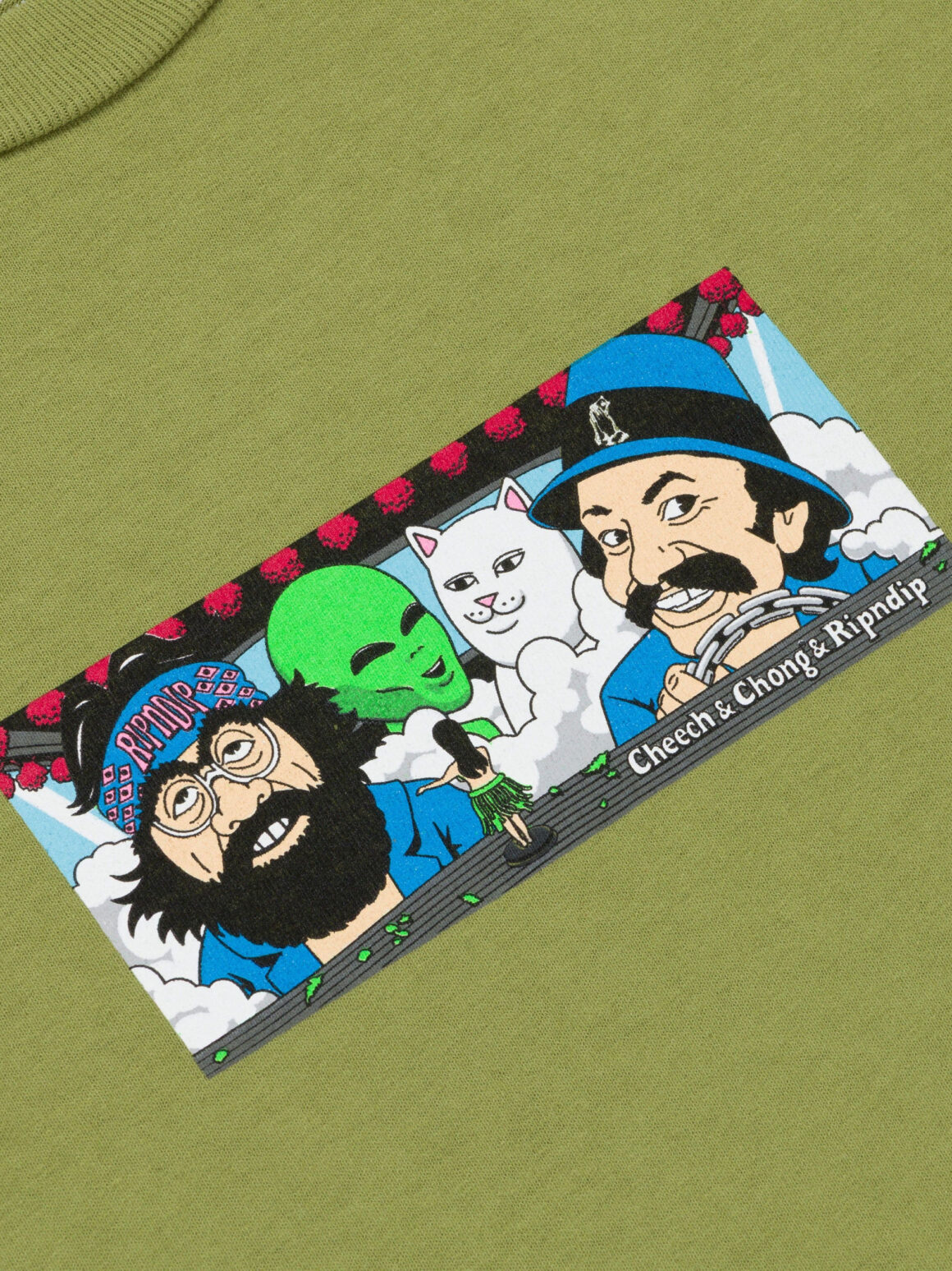 Imagem de: Camiseta RIPNDIP x Cheech & Chong Riders Verde Floresta Claro